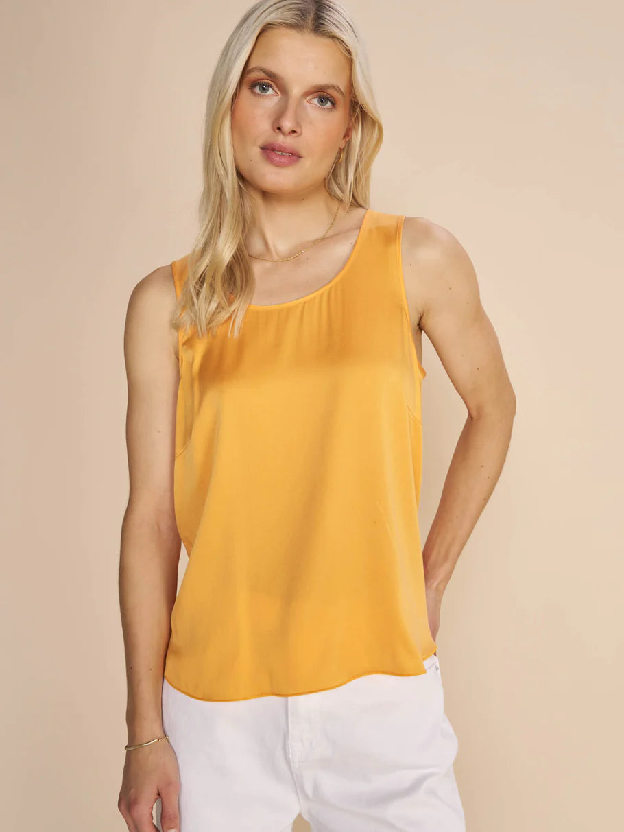 Astrid scoop neck silk vest top by Mos Mosh 