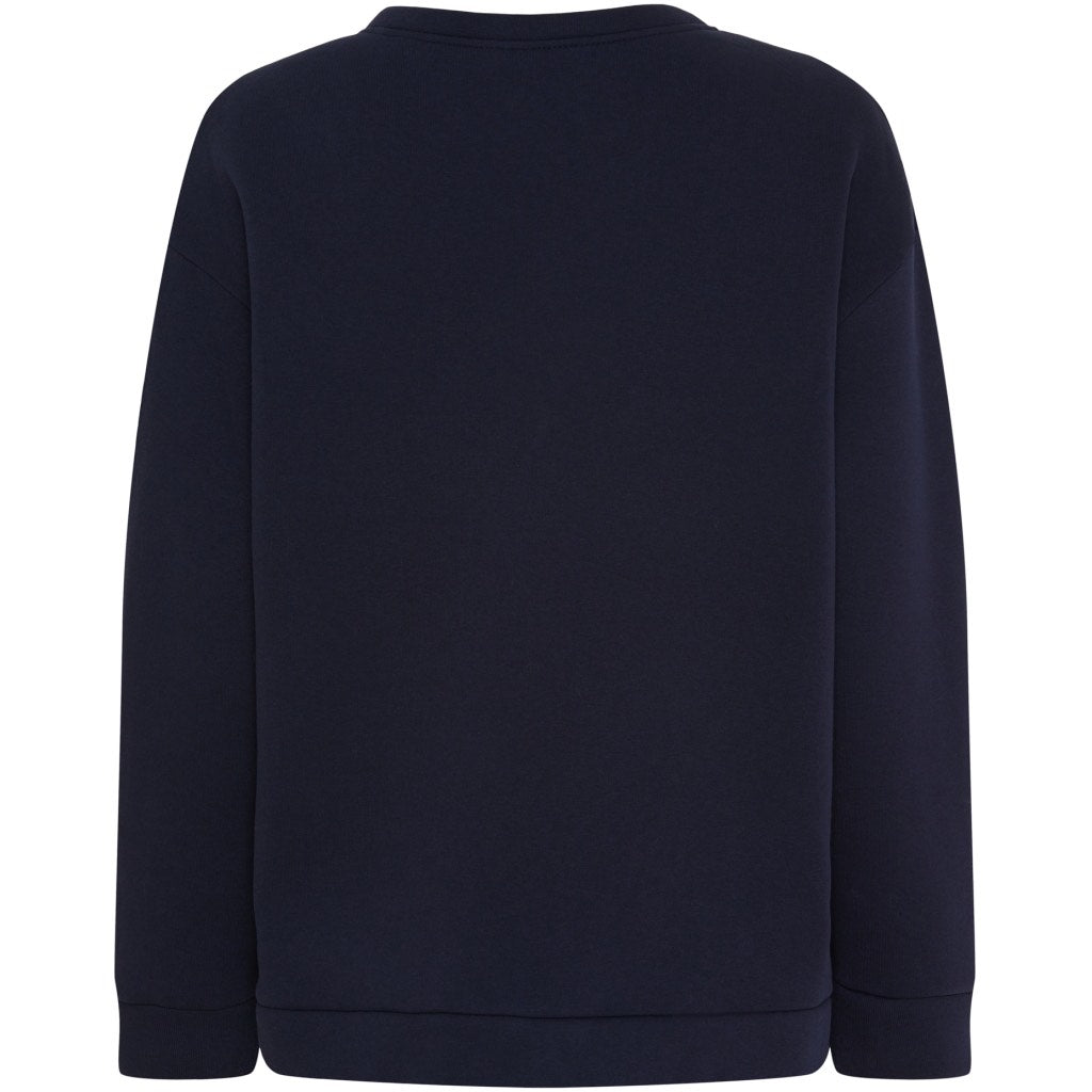 MARTA DU CHATEAU 'Margin' Sweat (Navy/Cream)