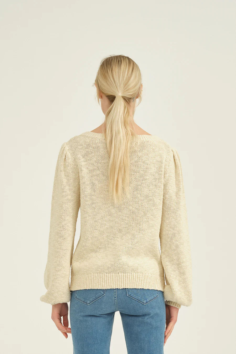 PIESZAK 'May' Boatneck Knit (Whisper White/English Rose)