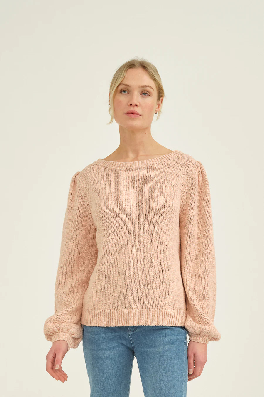 PIESZAK 'May' Boatneck Knit (Whisper White/English Rose)