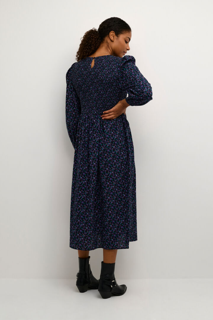 KAFFE 'Nomy' Smock  Dress (Heliotrope Flower)