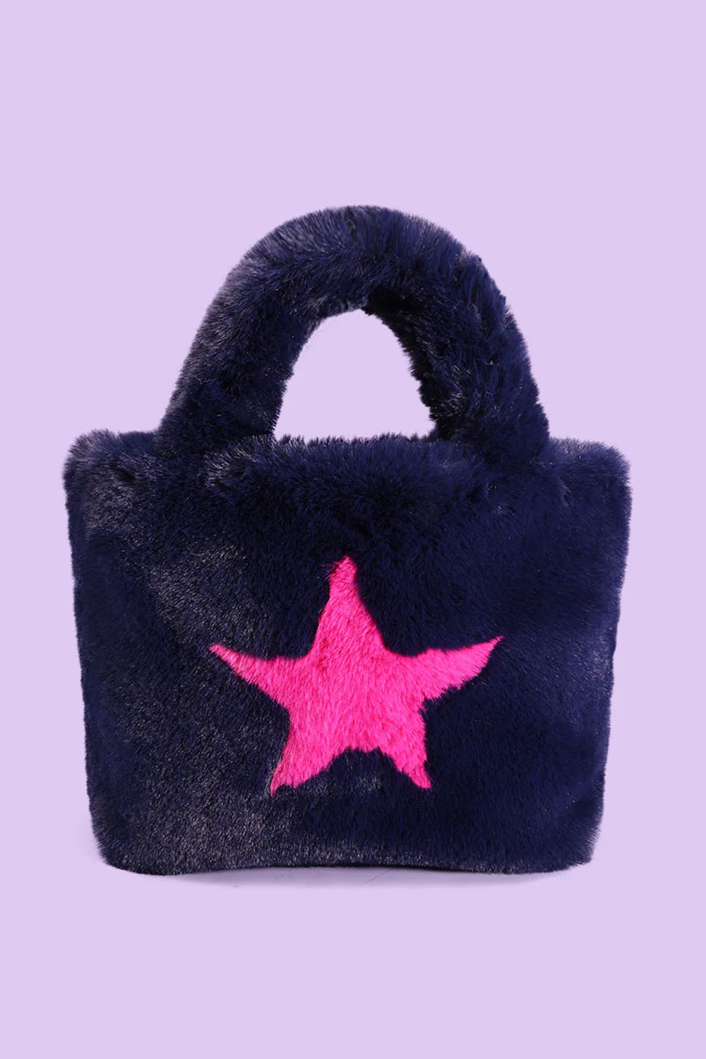 JAYLEY "Star Faux Fur Bag" (Pink/Navy/Red/Black)