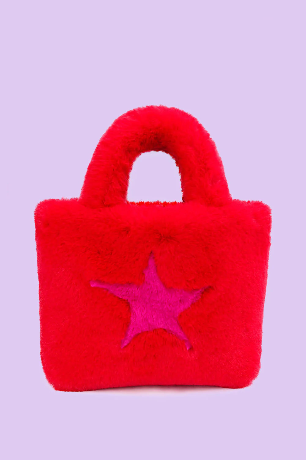 JAYLEY "Star Faux Fur Bag" (Pink/Navy/Red/Black)