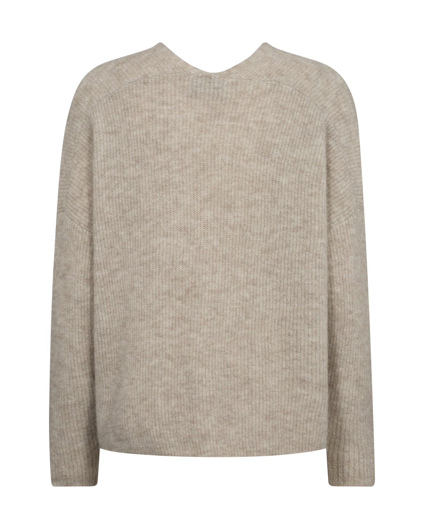 Mos Mosh 'MMThora V Neck Jumper ( Ecru/ Grape Leaf/Feather Grey/Blue Steel)