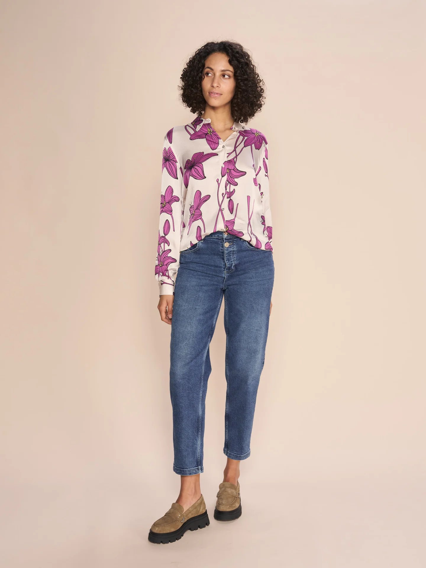 mos Mosh mom fit jeans with button fly