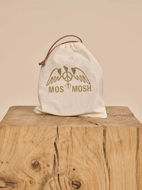 brown leather braided belt bag by Mos Mosh