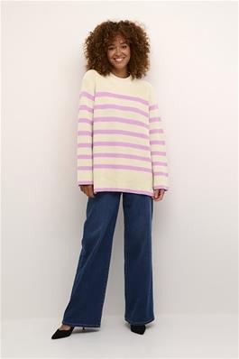 KAFFE 'Cilla' Knit (Faded Denim/Cyclamen/Gumdrop)