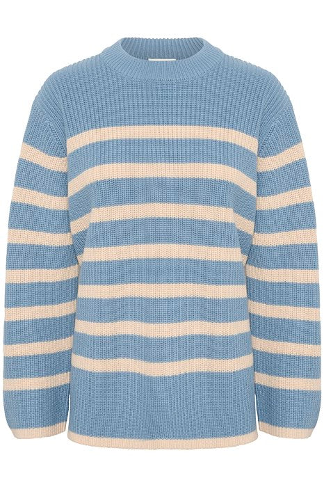 KAFFE 'Cilla' Knit (Faded Denim/Cyclamen/Gumdrop)