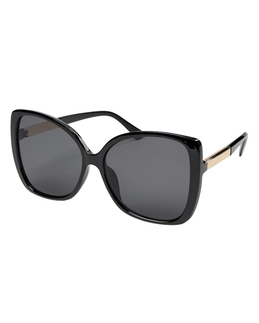 Transform your holiday look with the Nuditte Sunglasses from Numph. Designed in a chic, oversized silhouette, these trendy sunnies feature gold embellishments and a recycled polycarbonate frame. Complete with UV 400 protection lenses and a hard protective case, these sunglasses are a must-have accessory for any fashionista.