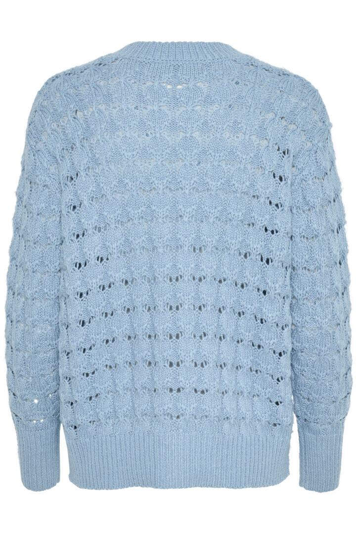 KAFFE 'Elena' Cardigan (Faded Denim/Chalk)