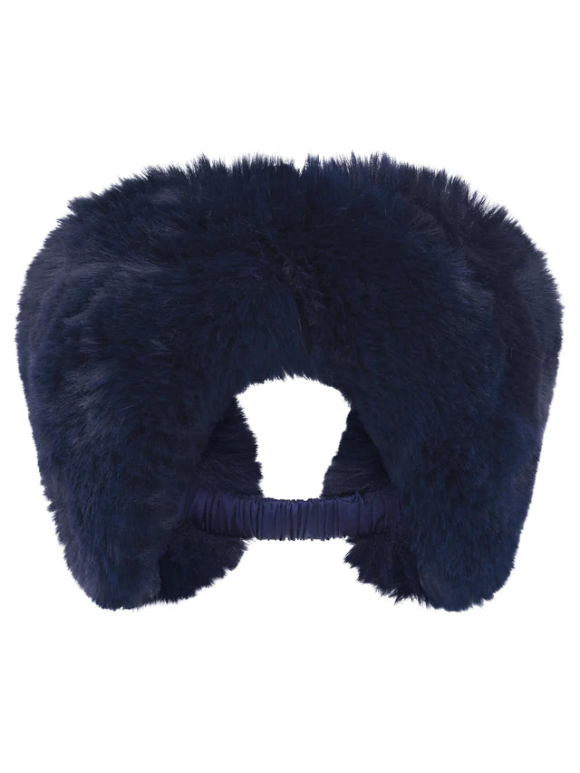 NOOKI 'Elsa' Faux Fur Headband (Navy/Black)