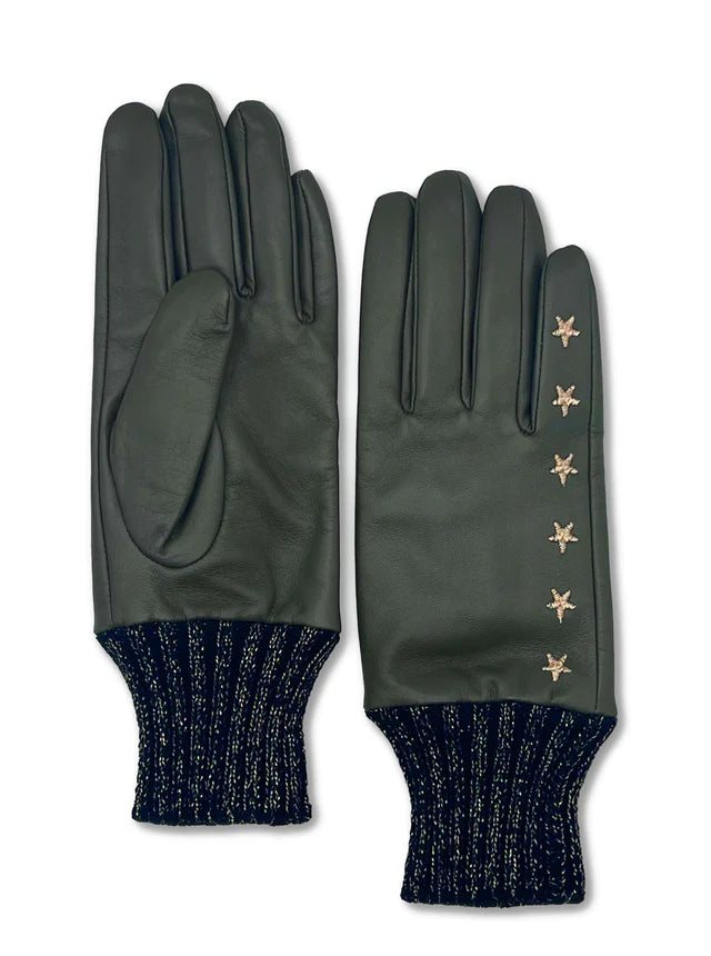 NOOKI 'Elvis' Star Gloves (Khaki/Black)