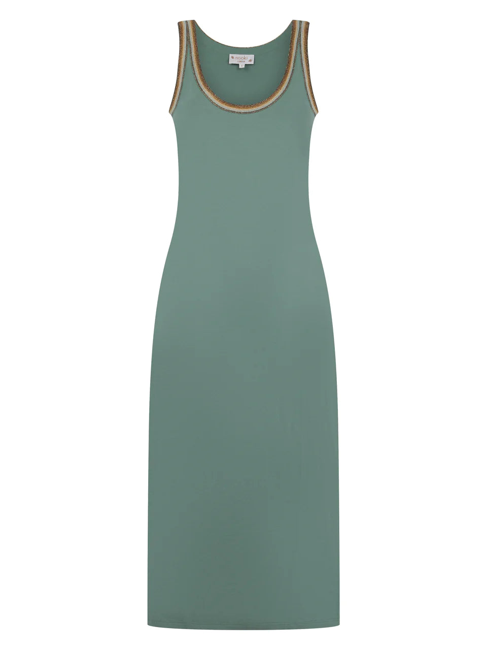 Update your everyday style with Nooki Design's Finch Floor-Length Jersey Dress in the serene Seafoam&nbsp; or Khaki colours. This dress is crafted with care, featuring a blend of 95% cotton and 5% Elastane for a soft and stretchy feel that ensures all day comfort.
