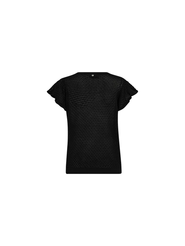 MOS MOSH "MMGanna Pattern V Neck Knit" (Black)