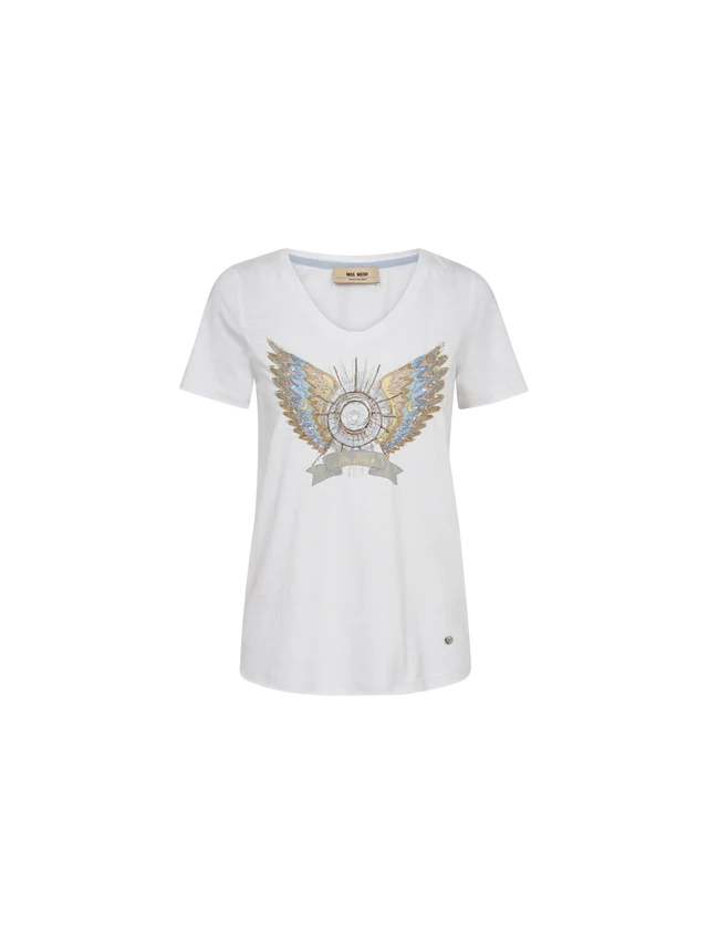 MOS MOSH "MMGethi Deco Tee" (White)