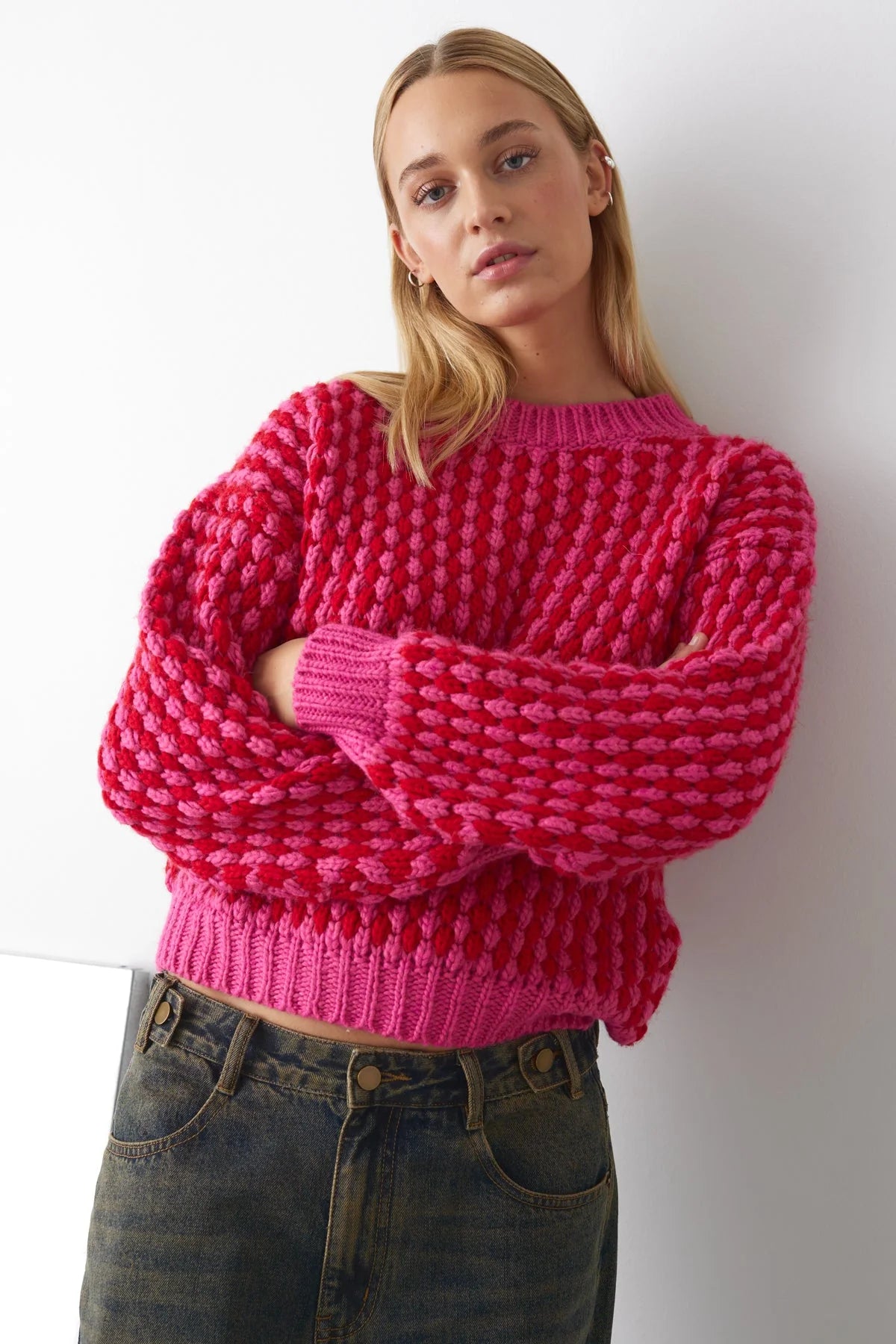 NOELLA "Gio Knit Jumper" (Pink/Red Mix)