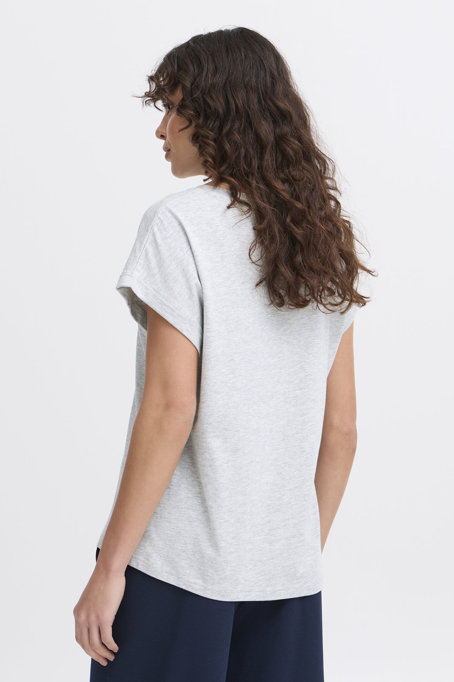 FRANSA "FREdena Tee" (Light Grey Melange)