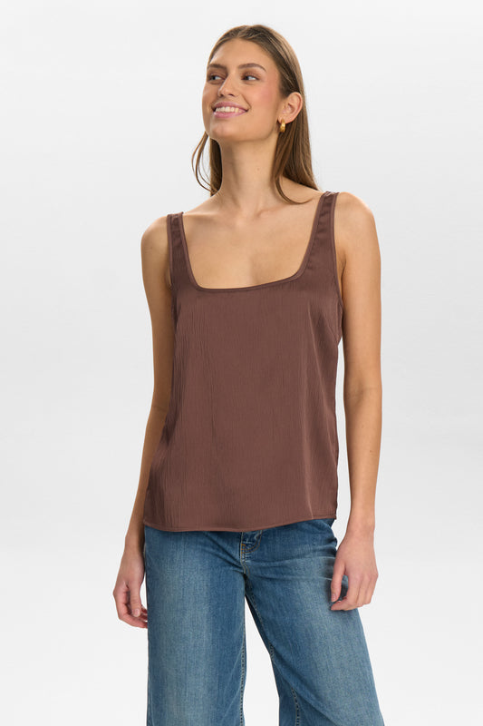 &nbsp;A great cami style top from Scandi brand NUMPH. This great top has a matching skirt. The square shaped neck is super flattering and the fabric has a gorgeous silky feel. The fit is true to size.