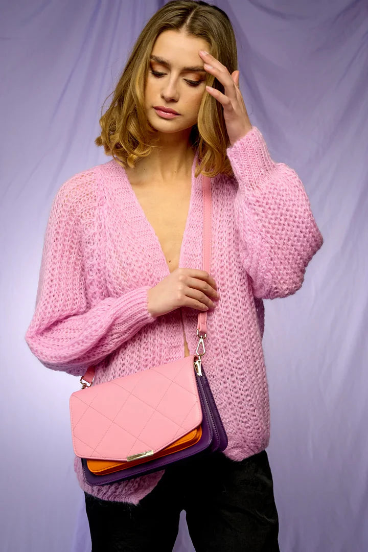 NOELLA "Joseph Knit Cardigan" (Blue/Dusty Pink/Green/Pistacio)