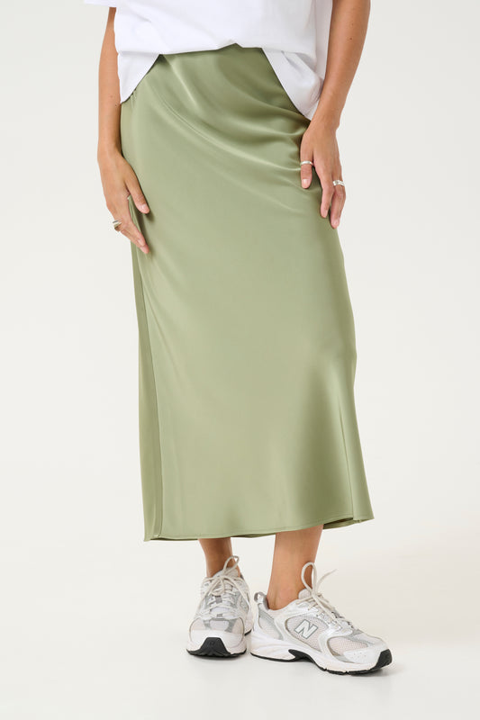 KAFFE "KAHill Skirt" (Oil Green/ Soft Chambray)