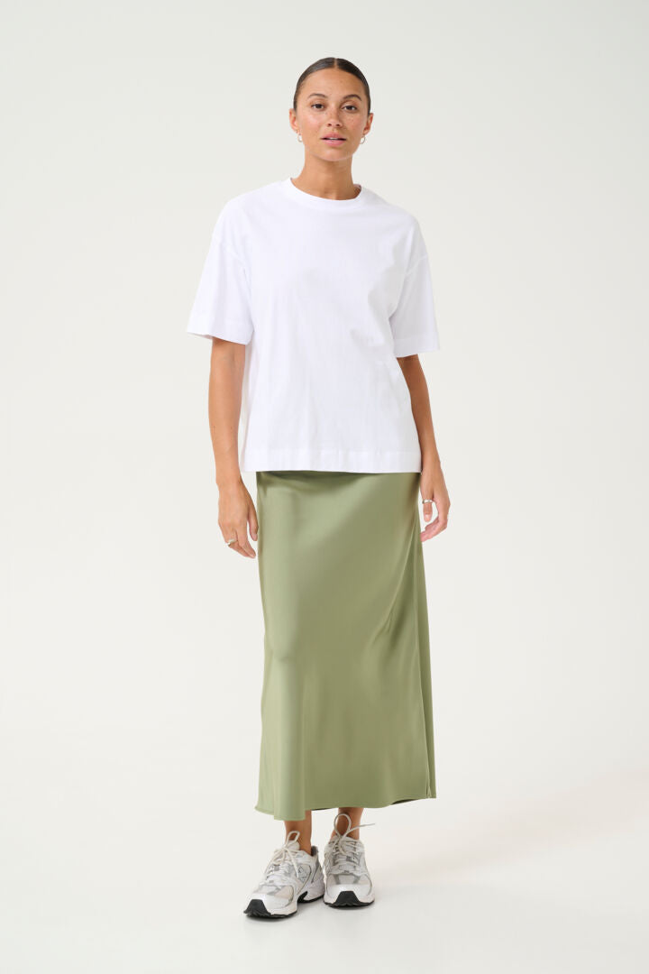 KAFFE "KAHill Skirt" (Oil Green/ Soft Chambray)