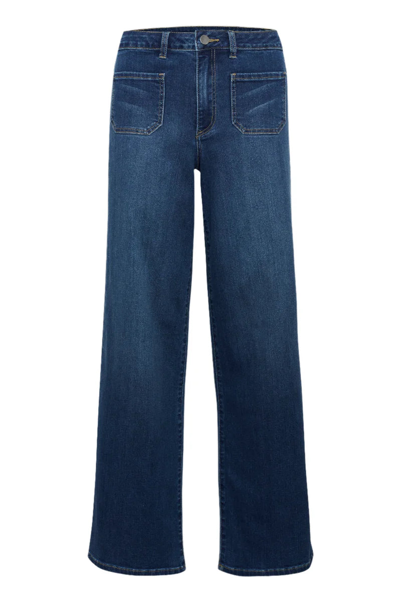 KAFFE "KAKarla HW Wide Jeans" (Blue Washed)