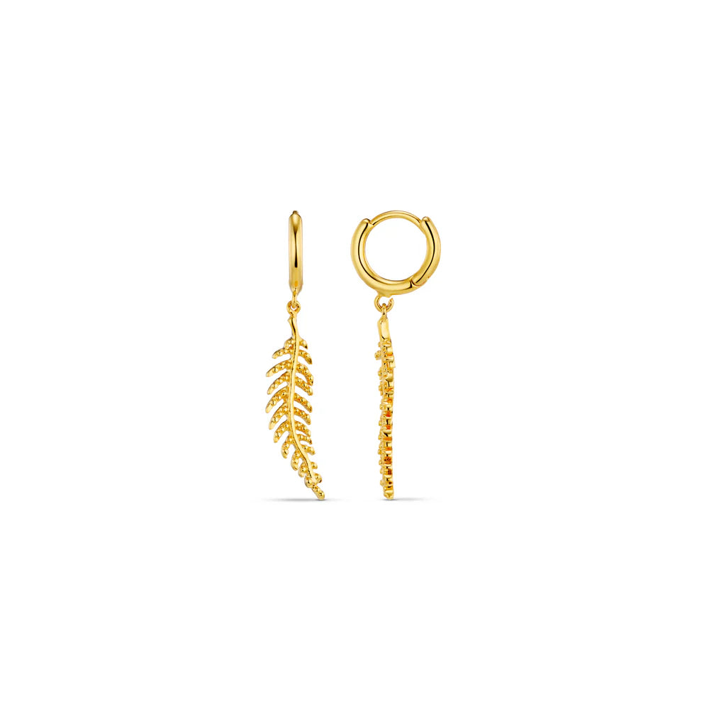 Meet the unique addition to your ear stack you've been looking for from ORELIA - the Fine Leaf Drop Micro Hoop Earrings.

Featuring a curved, leaf shape earring charm on a micro clip clasp hoop.