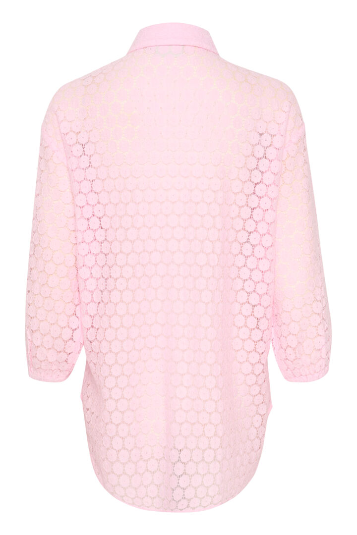 KAFFE 'Loren' Lace Shirt (Pink)