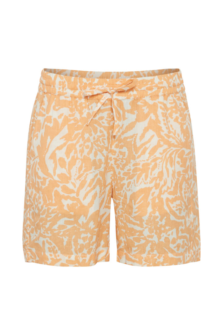 Upgrade your summer style with the Maddie Shorts by Fransa, a popular Scandinavian brand. These beach shorts feature an elastic waistband with pull tie and a trendy mid-thigh length. Made from a comfortable blend of cotton and linen, the Maddie Shorts come in a variety of solid colours or fun prints to suit any look. Get yours now at an unbeatable price!
