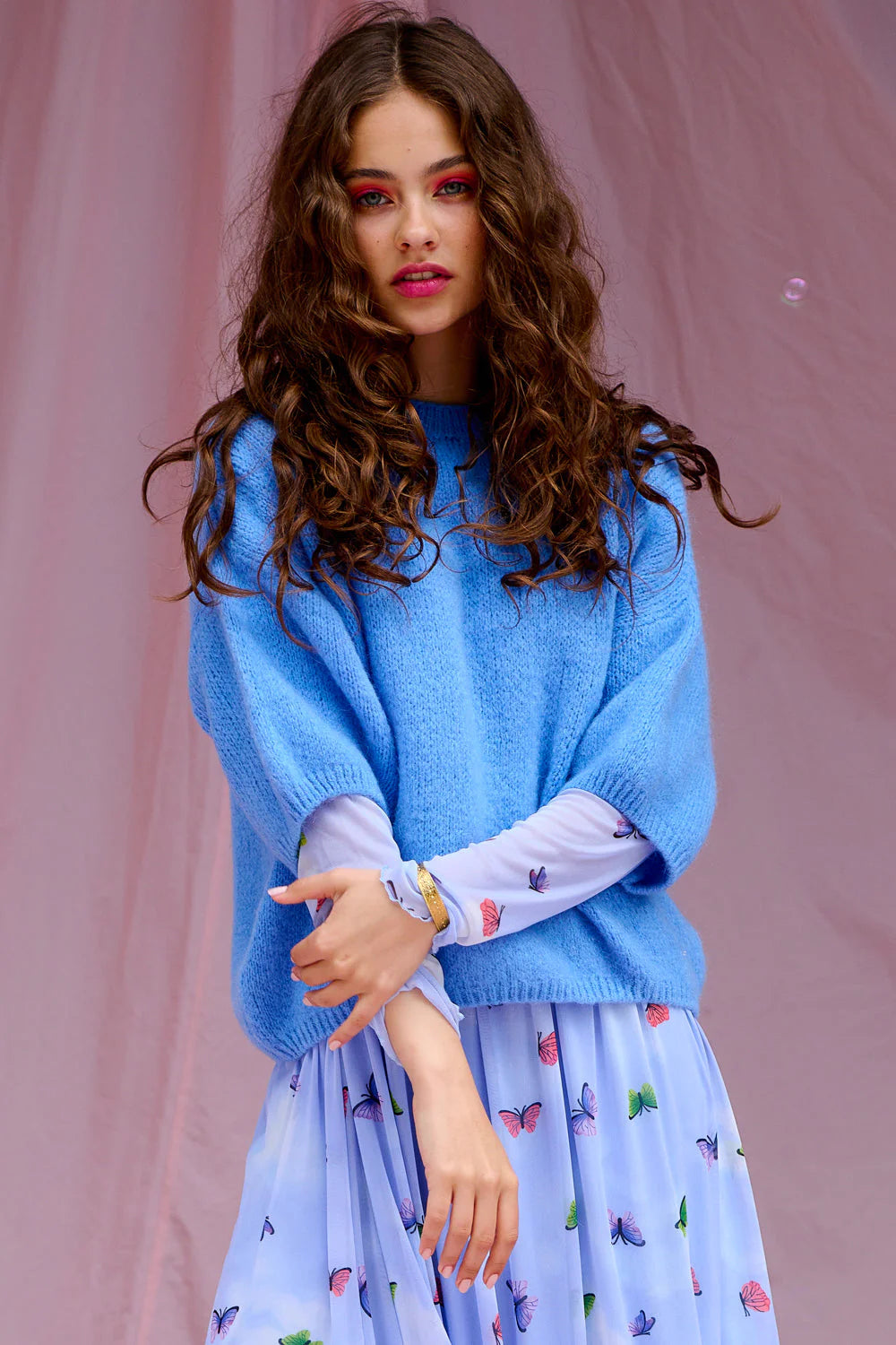 NOELLA "Mimi Knit Jumper" (Candy Pink/Sky Blue/Soap Green)