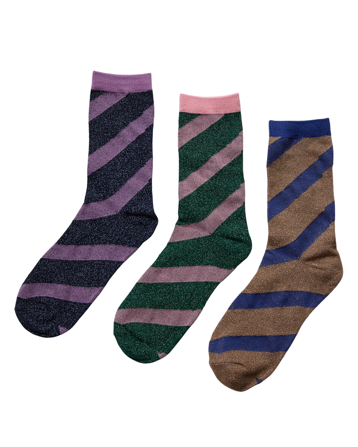 Step into the spotlight with this cool striped sock set from Scandi fashion brand, Nümph. The 'NUMiranda' socks are the perfect blend of stripe, style, and comfort to elevate your sock game to celestial heights!  Crafted with various stripe combos, each sock in this set boasts comfort and style with every step you take. Whether you're strutting your stuff on a walk or having a bit of retail therapy, these stripy socks are sure to turn heads and steal the show.