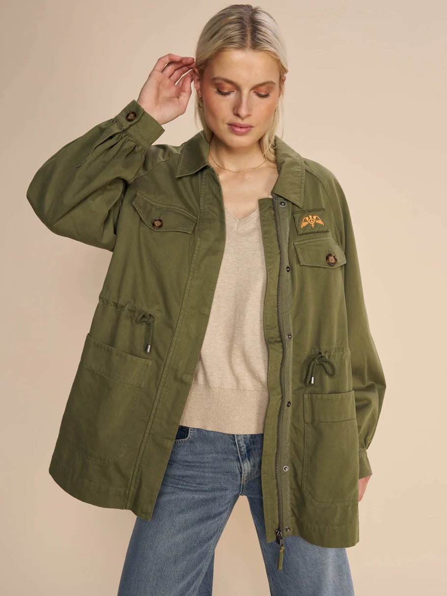 Vanilla parka jacket coat in burnt olive by Mos Mosh 