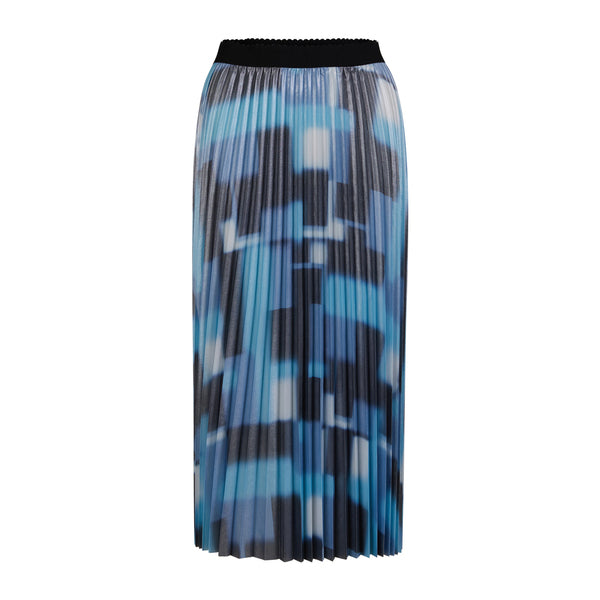 COSTER COPENHAGEN 'Plisse' Skirt (Blue)