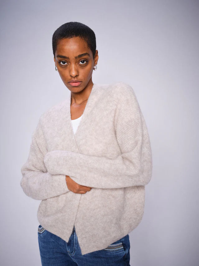 MOS MOSH "MMThora Relax Knit Cardigan" (Feather Gray)