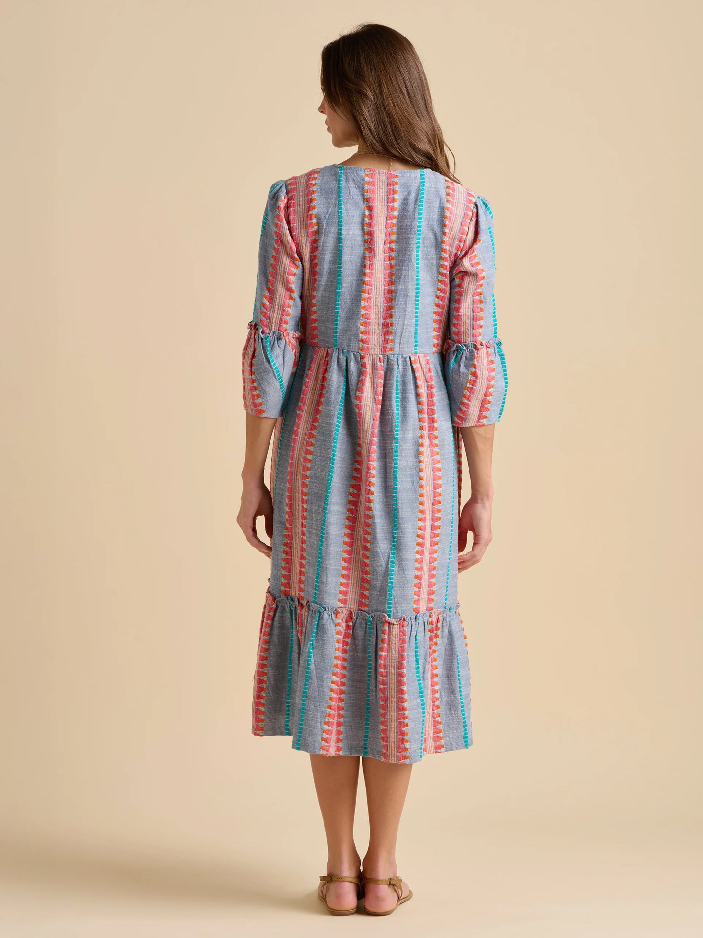 BRAKEBURN "Shore Midi Dress" (Multi)