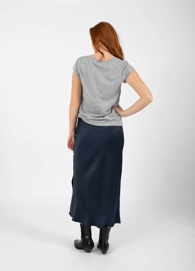 CC HEART 'Skyler' Mid Length Skirt ( Navy)