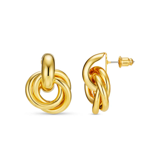 Make a statement with our Statement Interlocking Earrings in Gold from ORELIA LONDON. Featuring gold hoops interlocking and attached to a stud earring fastening, these are the perfect addition to any ear stack. Please note, earrings are non returnable unless faulty.