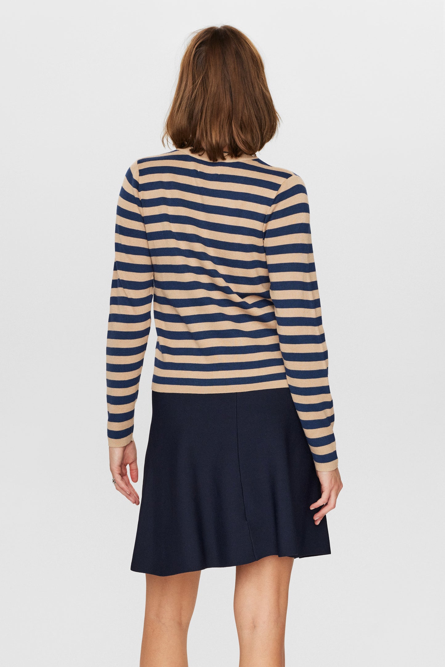 NUMPH 'NUstripey' Pullover (Dress Blues/Botanical Garden)