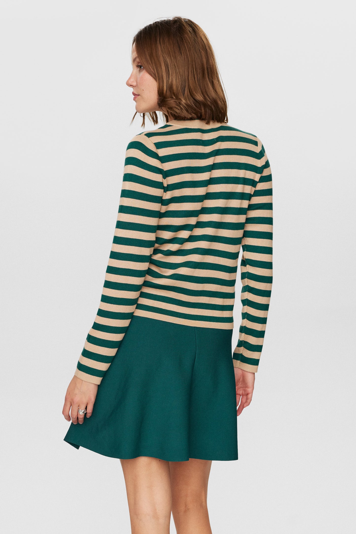 NUMPH 'NUstripey' Pullover (Dress Blues/Botanical Garden)