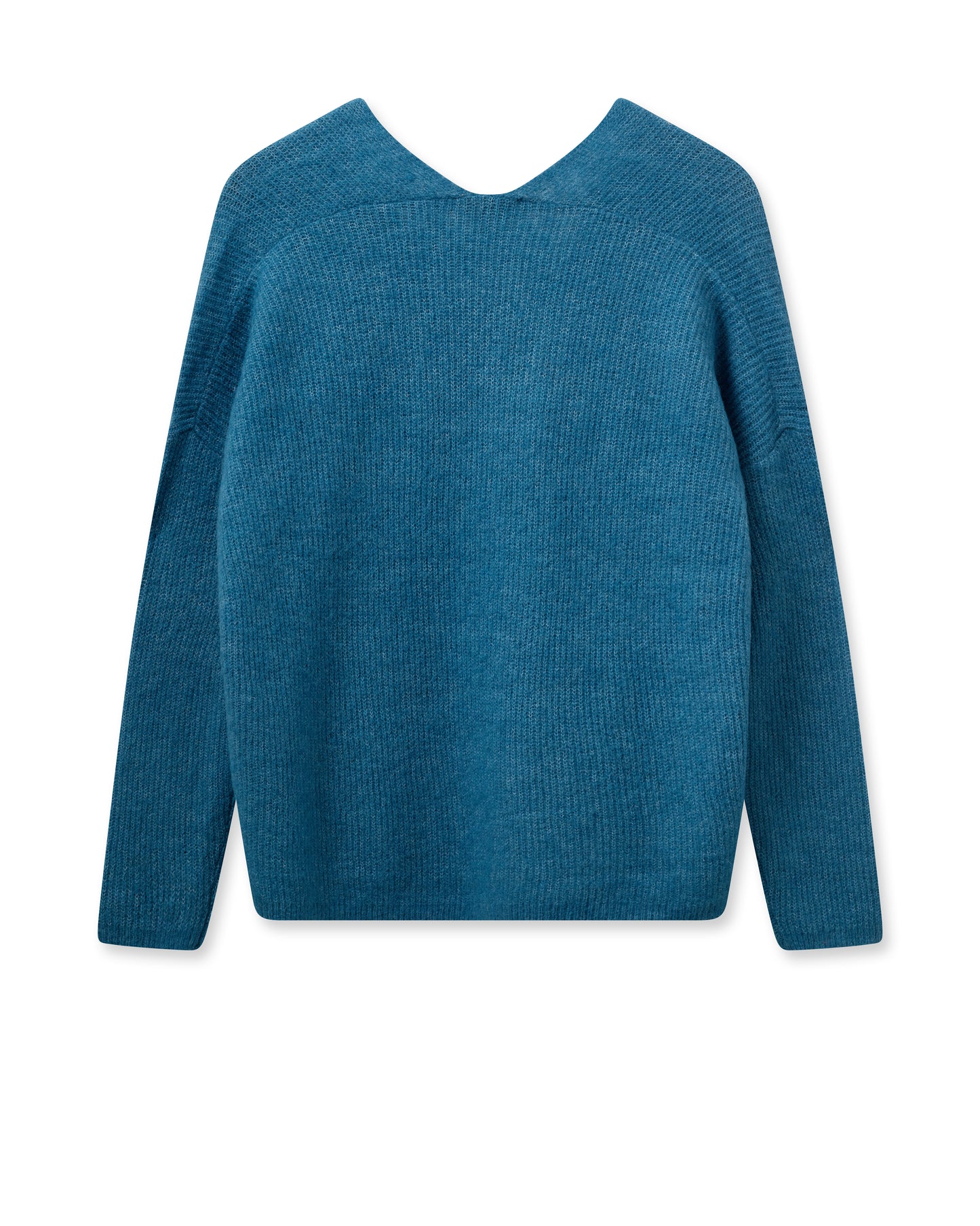 Mos Mosh 'MMThora V Neck Jumper ( Ecru/ Grape Leaf/Feather Grey/Blue Steel)