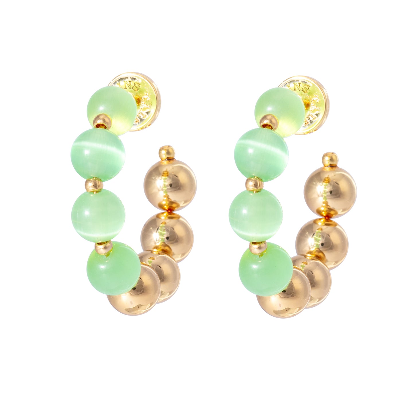 TALIS CHAINS 'Tokyo Earrings' (Green/Blue)