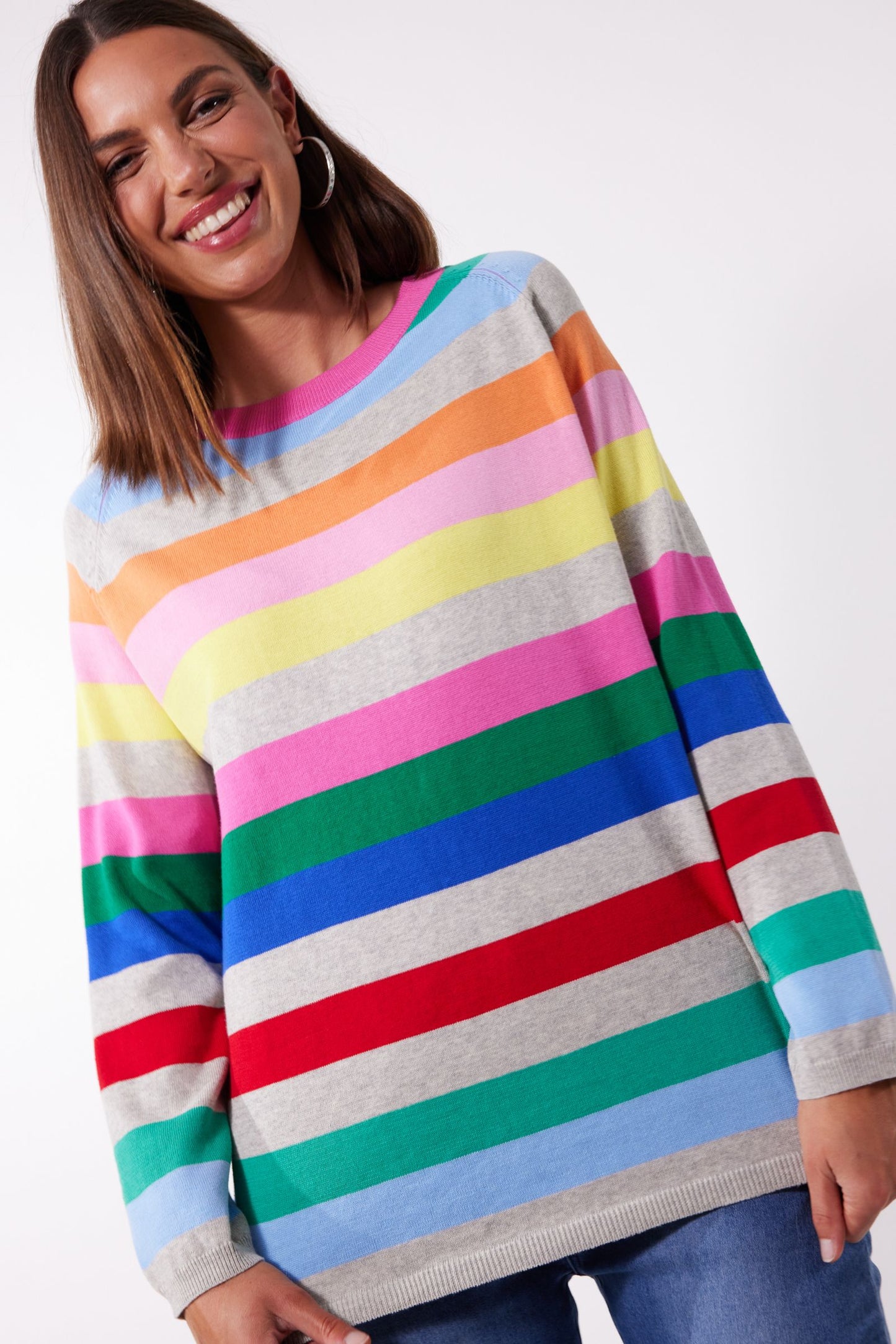 HAVEN 'Varna' Stripe Jumper (Dream/Bermuda)