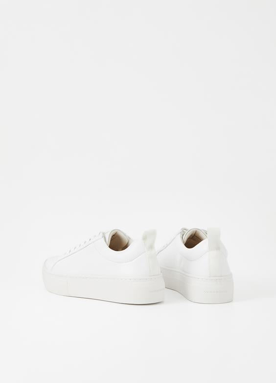 zoe platform trainer by Vagabond shoemakers; white lace up trainer with platform heel. SNEAKERS